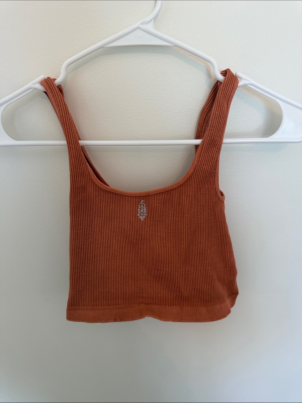 Free People Ribbed Crop Tank in Rust - Picture 4 of 4